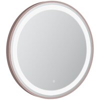 HOMCOM Miroir maquillage Hollywood lumineux LED tactile - 12 LED, luminosité  réglable, fonction mémoire - métal MDF blanc verre pas cher 