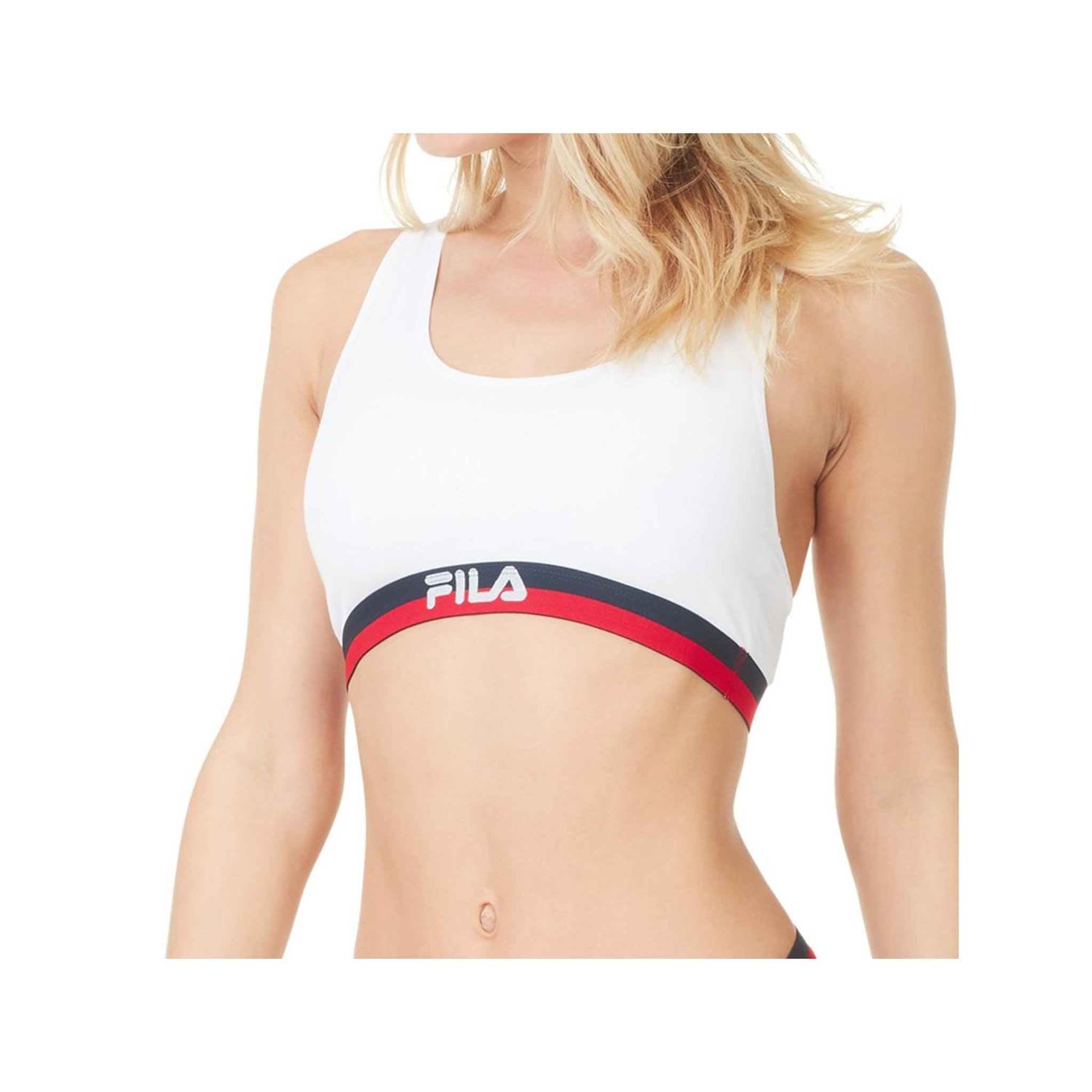 Voir la diapositive 5 : FILA Lot de 3 Brassières coton Fila FU6048 Gris, Navy et Blanc