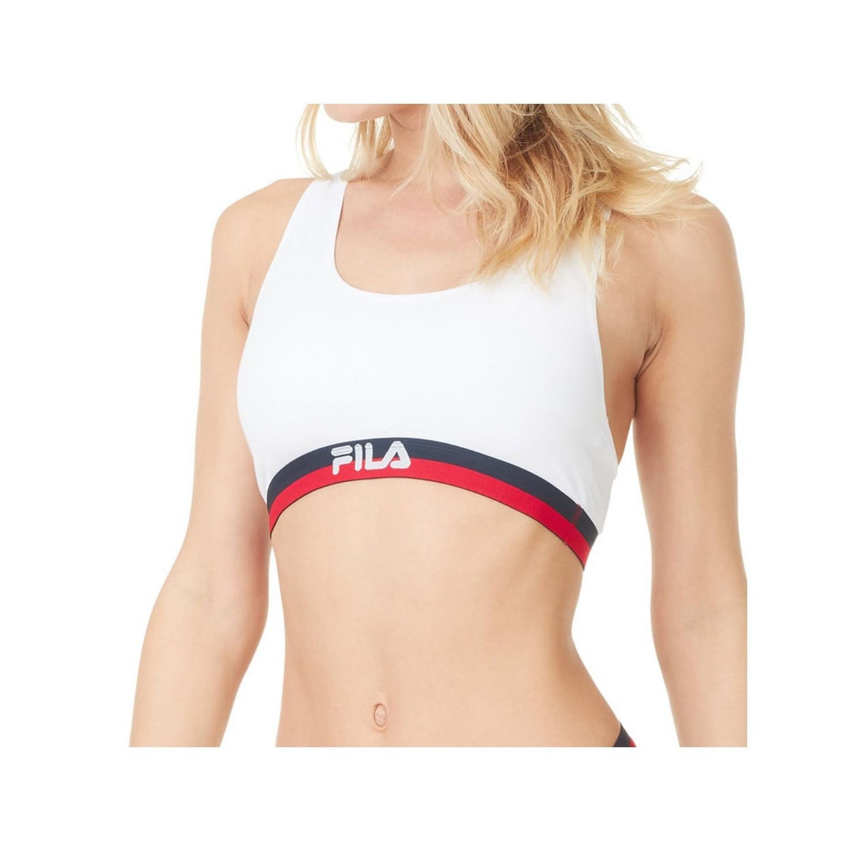 FILA Lot de 3 Brassières coton Fila FU6048 Gris, Navy et Blanc