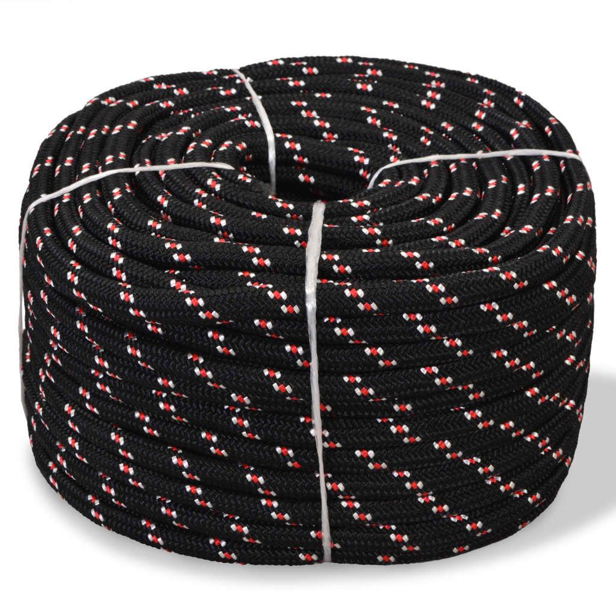 VIDAXL Corde de bateau Polypropylene 16 mm 250 m Noir