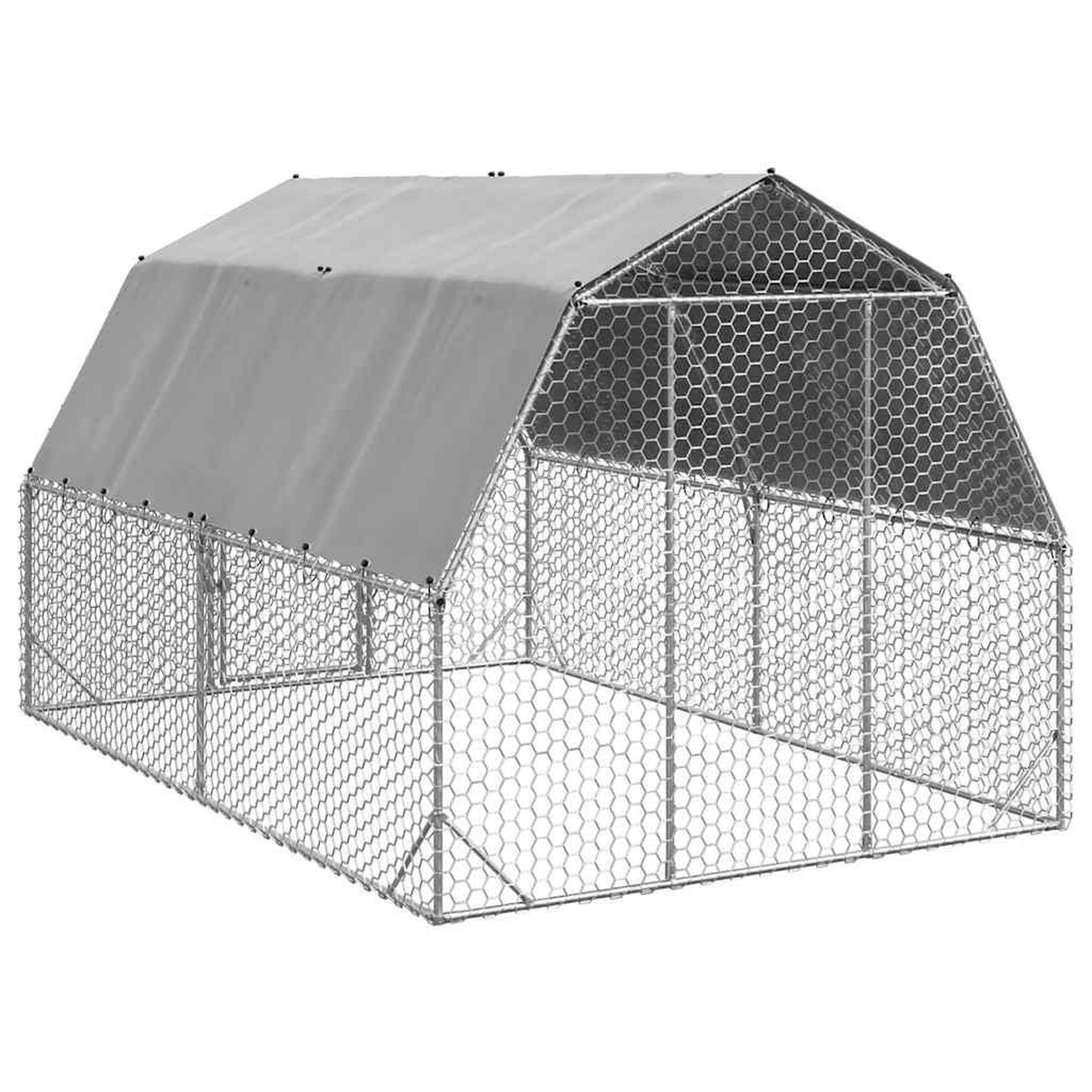 Voir la diapositive 5 : VIDAXL Poulailler avec toit 2,5x4x2,25 m acier galvanise