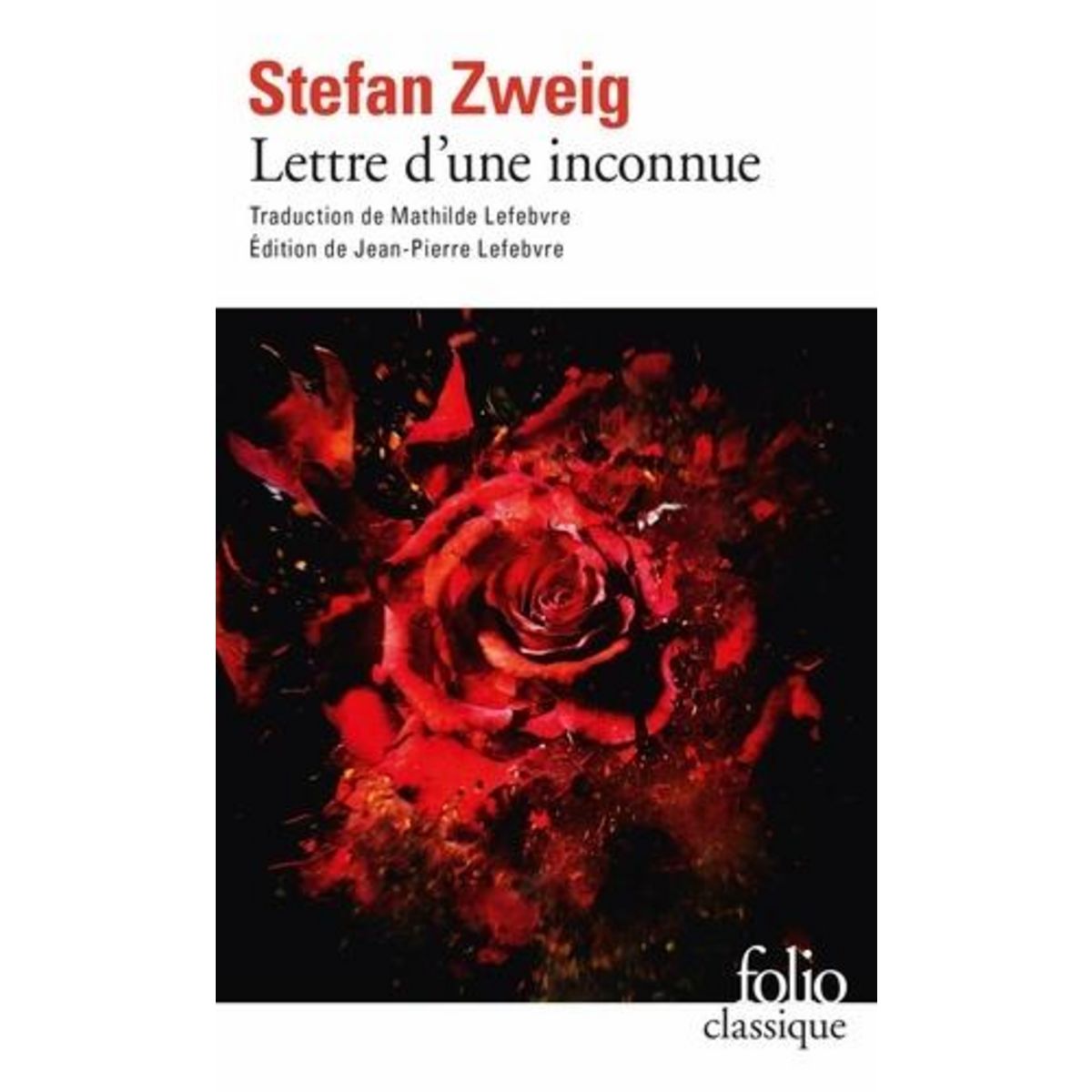 LETTRE D'UNE INCONNUE, Zweig Stefan