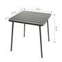Voir la diapositive 3 : CONCEPT USINE Table carrée 4 places 70x70cm gris foncé BERGAME