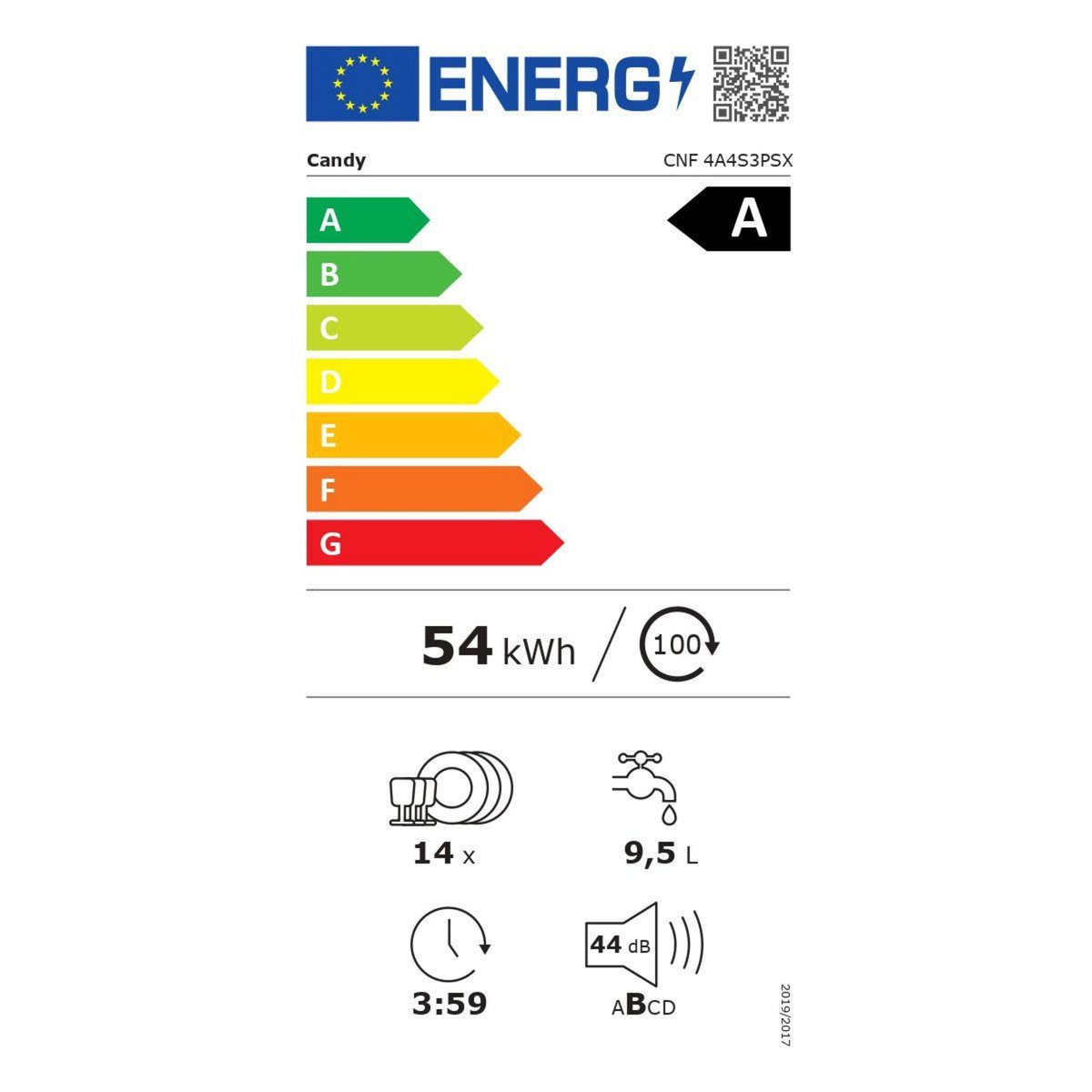 Candy Lave vaisselle 60 cm CNF 4A4S3PSX