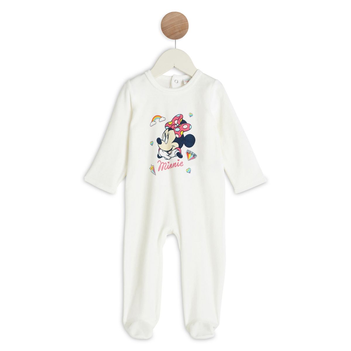 MINNIE Dors bien velours bébé fille