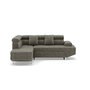Voir la diapositive 1 : BEST MOBILIER Margaux - canapé d'angle gauche 5 places convertible avec coffre et têtières réglables en velours texturé