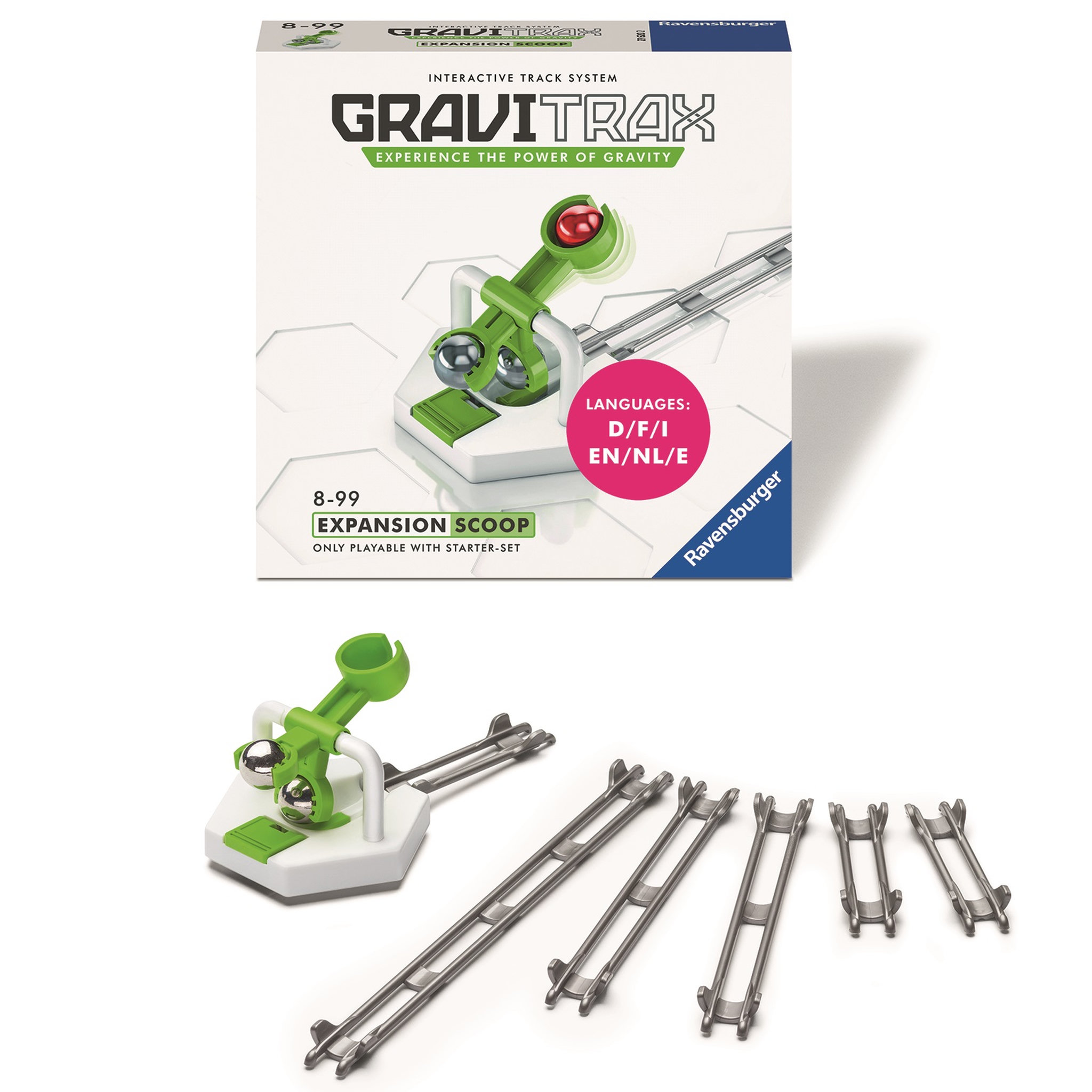Voir la diapositive 2 : RAVENSBURGER GraviTrax - Set d'extension Scoop pour jeu de construction