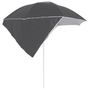 Voir la diapositive 3 : VIDAXL Parasol de plage avec parois laterales anthracite 215 cm