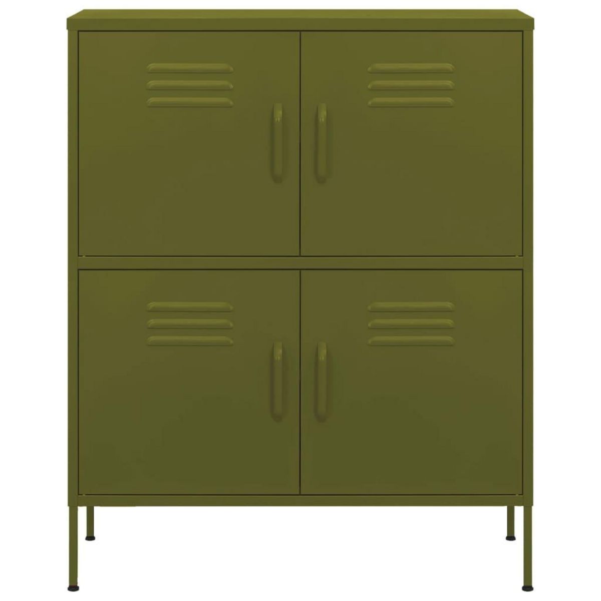 VIDAXL Armoire de rangement Vert olive 80x35x101,5 cm Acier