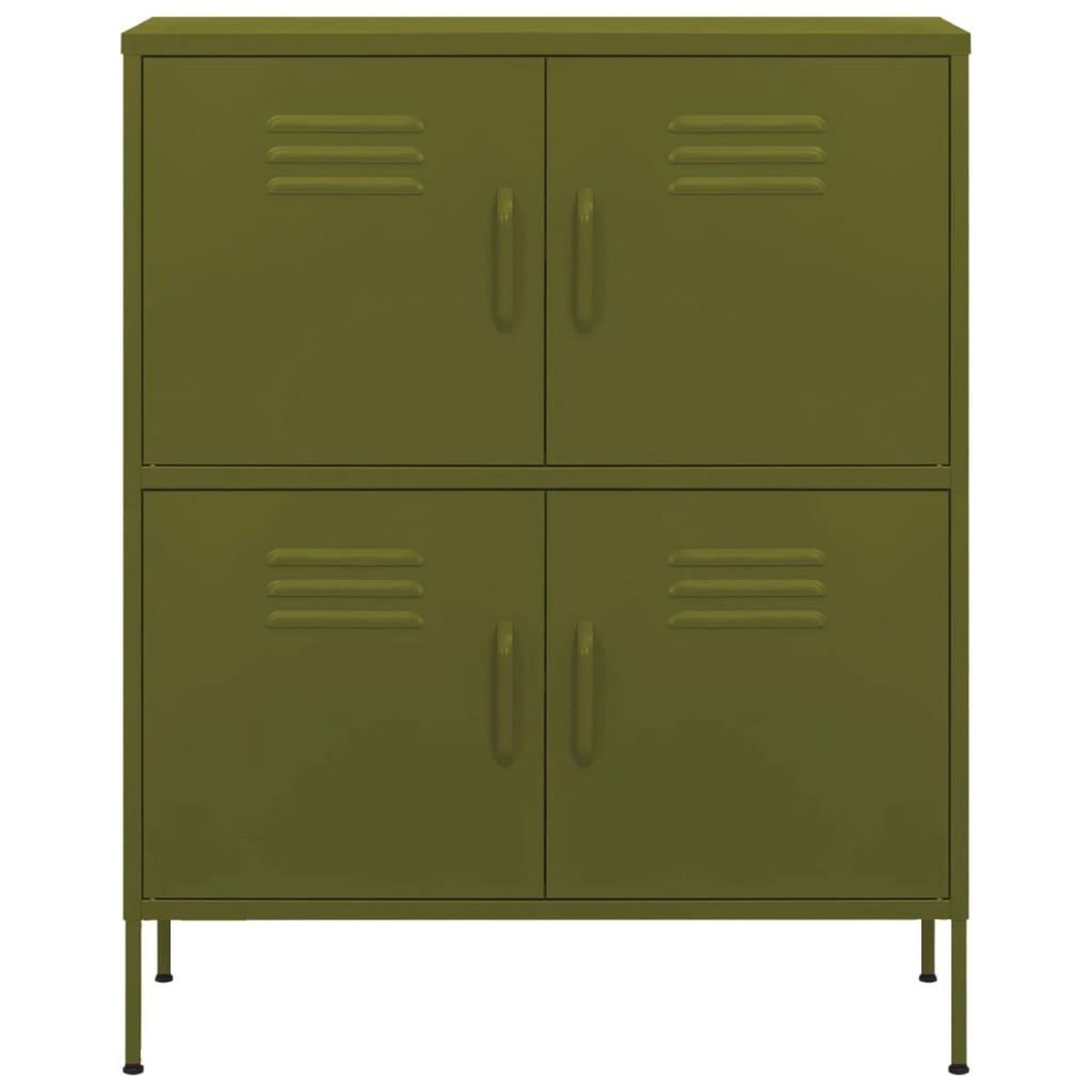 VIDAXL Armoire de rangement Vert olive 80x35x101,5 cm Acier