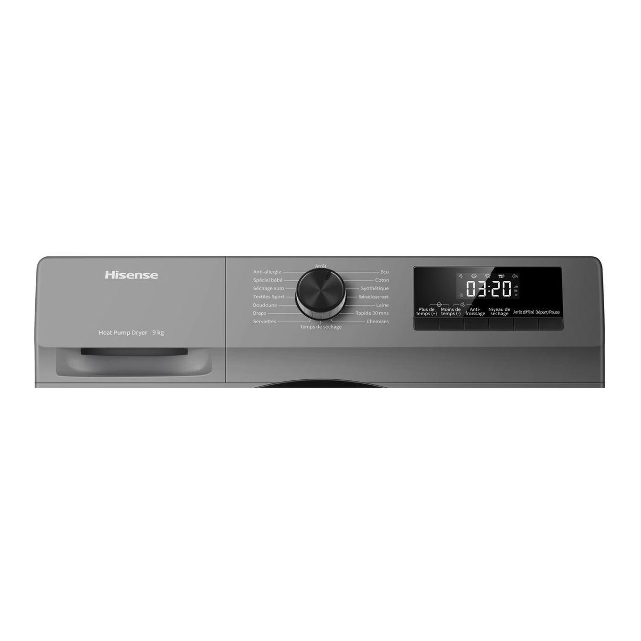 Voir la diapositive 2 : Hisense Sèche linge pompe à chaleur dhqe900utdc