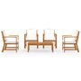 Voir la diapositive 3 : VIDAXL Salon de jardin 5 pcs avec coussin Bois d'acacia solide