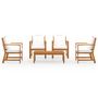 Voir la diapositive 3 : VIDAXL Salon de jardin 5 pcs avec coussin Bois d'acacia solide