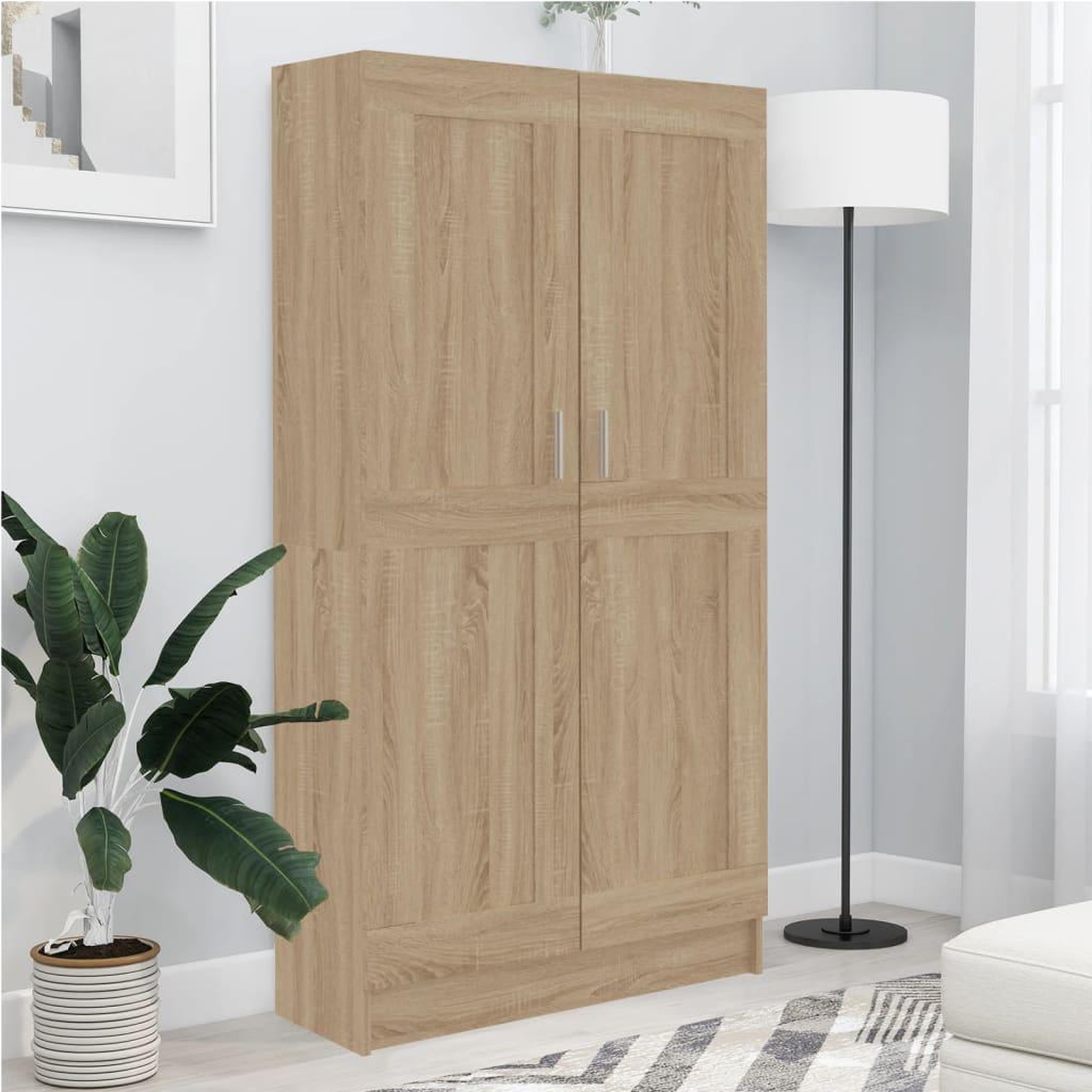 Voir la diapositive 1 : VIDAXL Bibliotheque Chene sonoma 82,5x30,5x150 cm Bois d'ingenierie