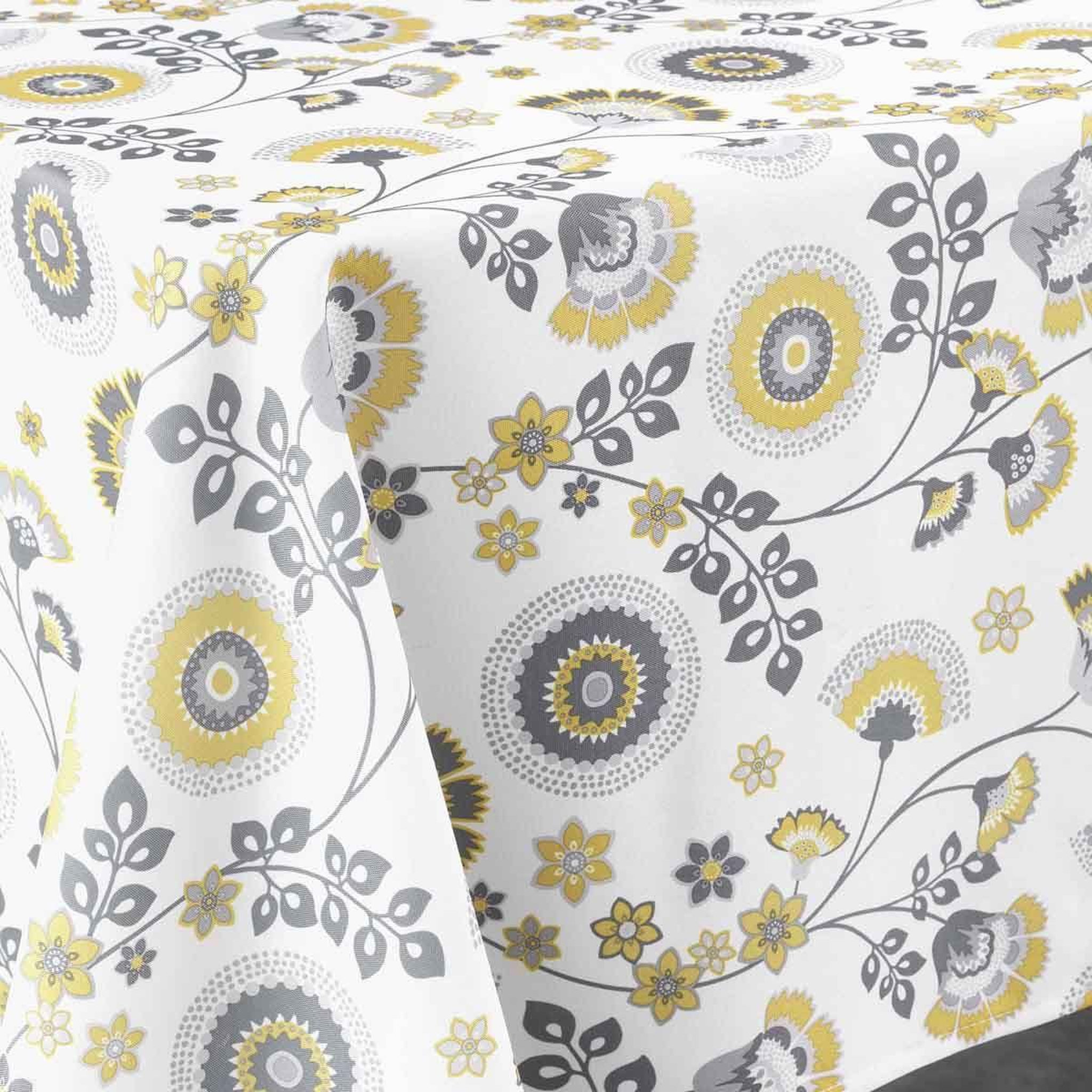 Voir la diapositive 2 : Douceur d'Intérieur Nappe imprimée  garance  145x240cm jaune