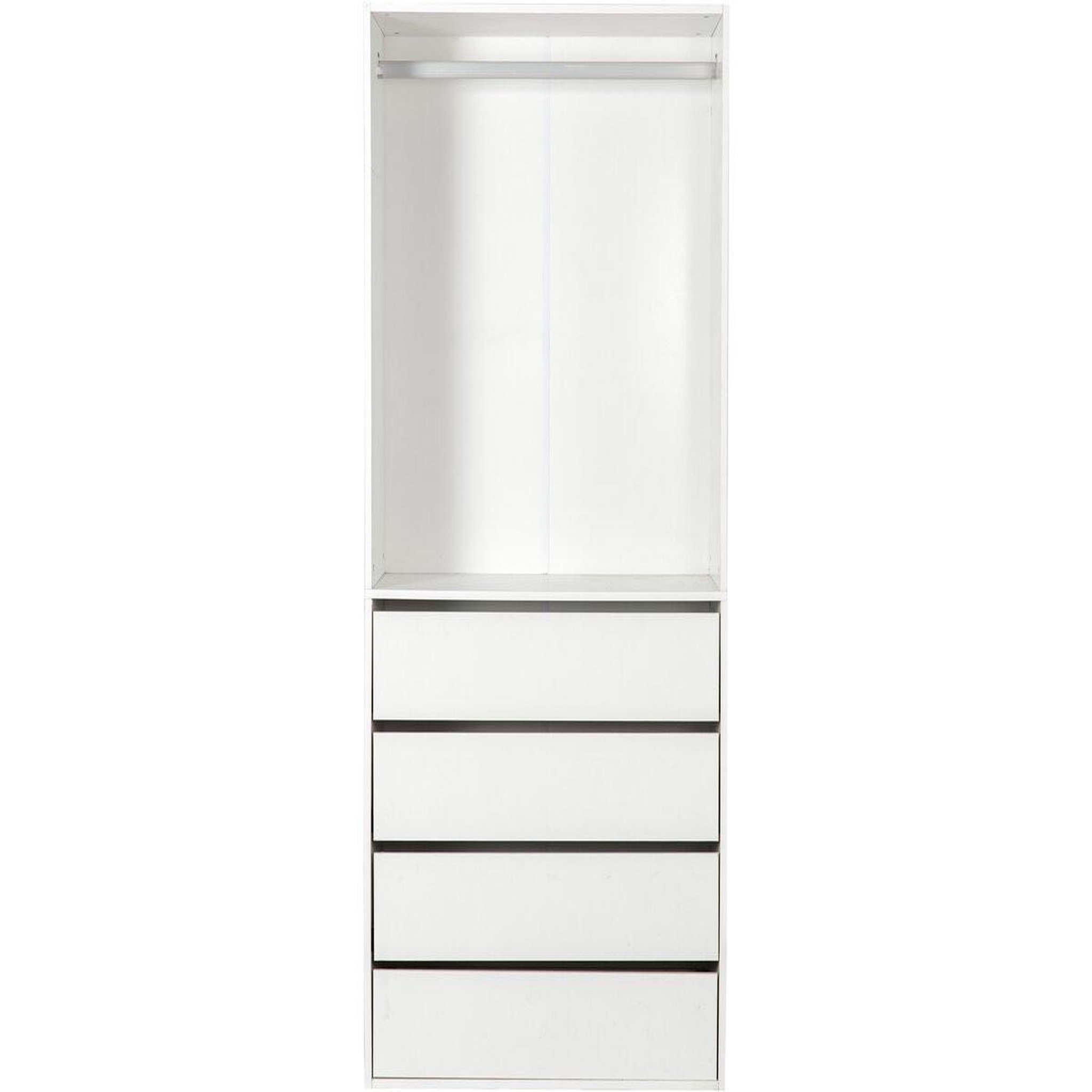 Habitat et Jardin Armoire avec 4 tiroirs et 1 penderie  opéra  - 80 x 45 x 180 cm - blanc