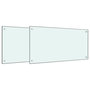 Voir la diapositive 2 : VIDAXL Dosserets de cuisine 2 pcs blanc 80x60 cm verre trempé