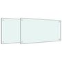 Voir la diapositive 2 : VIDAXL Dosserets de cuisine 2 pcs blanc 80x60 cm verre trempé