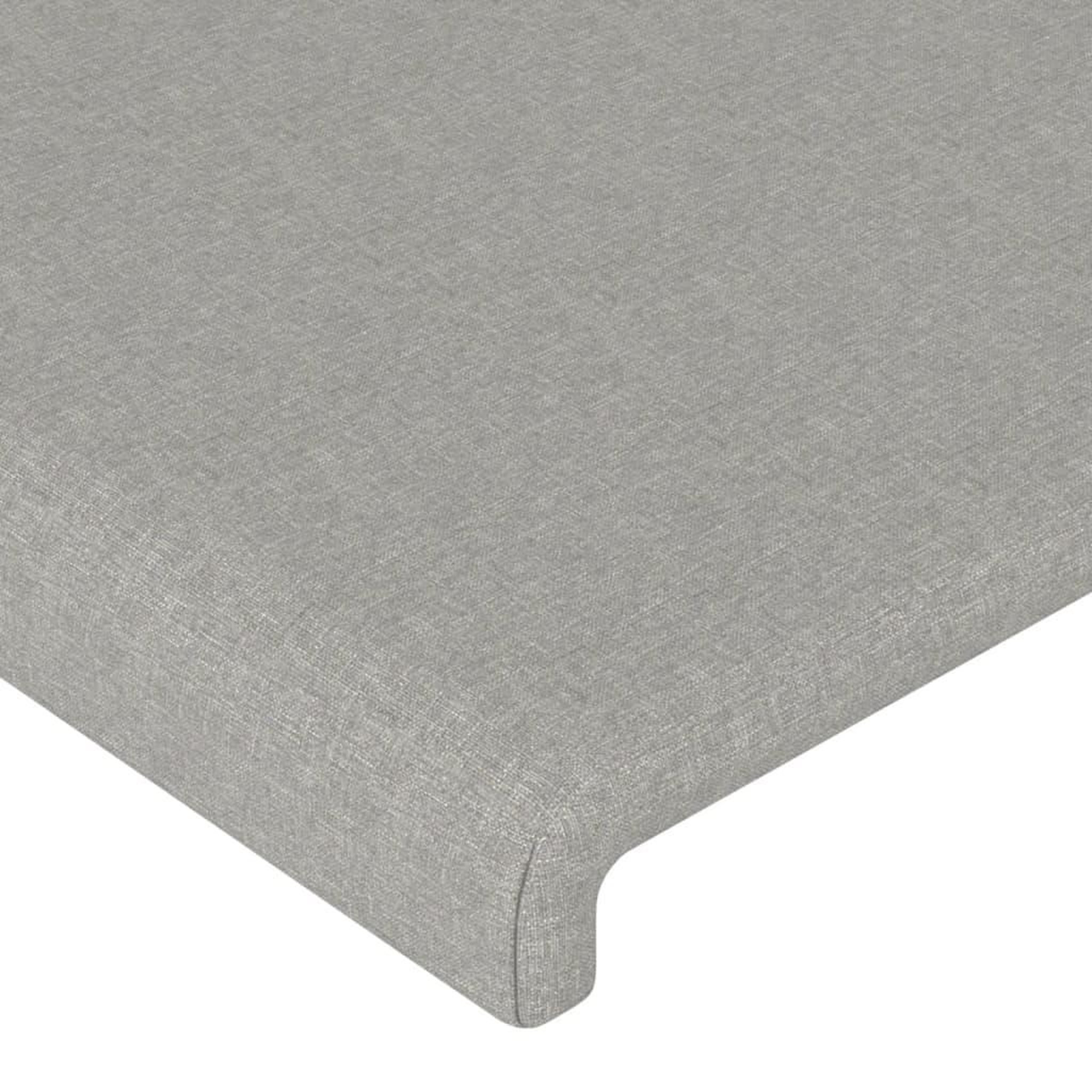 Voir la diapositive 5 : VIDAXL Tete de lit a LED Gris clair 200x5x78/88 cm Tissu