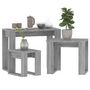 Voir la diapositive 4 : VIDAXL Tables gigognes 3 pcs Sonoma gris Bois d ingénierie