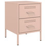 Voir la diapositive 5 : VIDAXL Tables de chevet 2 pcs rose 36x39x50,5 cm acier