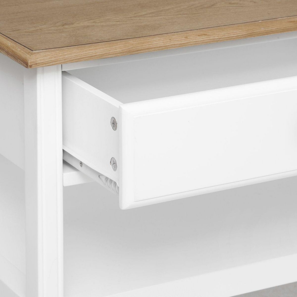 ATMOSPHERA Table basse Solen 4 tiroirs - Pin et Blanc