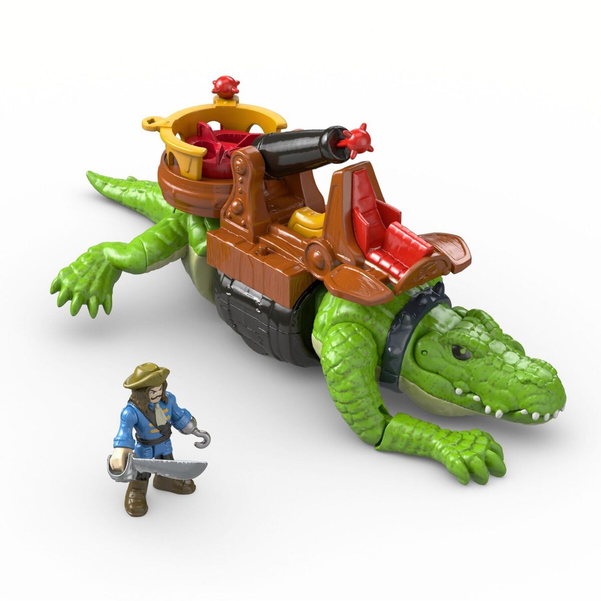 MATTEL Fisher-Price - Crocodile et Capitaine Crochet Imaginext - Figurine 