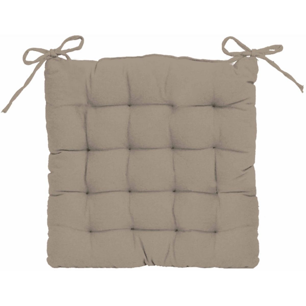 Galette de chaise matelassée unie en coton