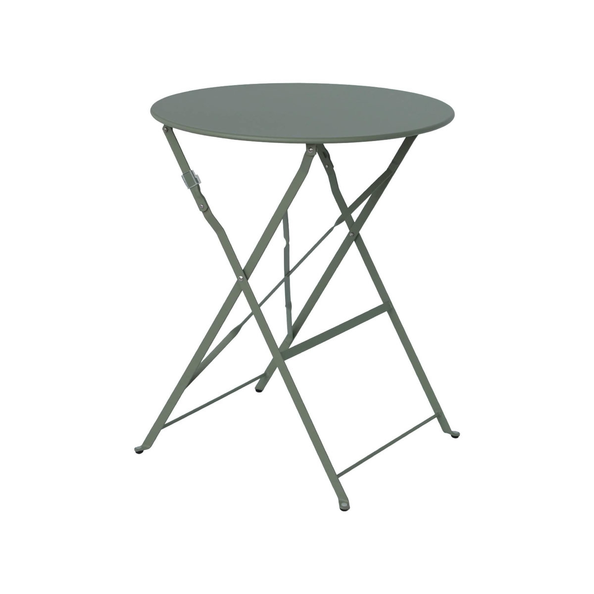 SWEEEK Table de jardin bistrot pliable - Emilia ronde - Table ronde Ø60cm en acier thermolaqué