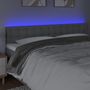 Voir la diapositive 3 : VIDAXL Tete de lit a LED Gris clair 200x5x78/88 cm Tissu