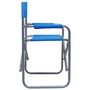 Voir la diapositive 4 : VIDAXL Chaises de metteur en scene lot de 2 Acier Bleu