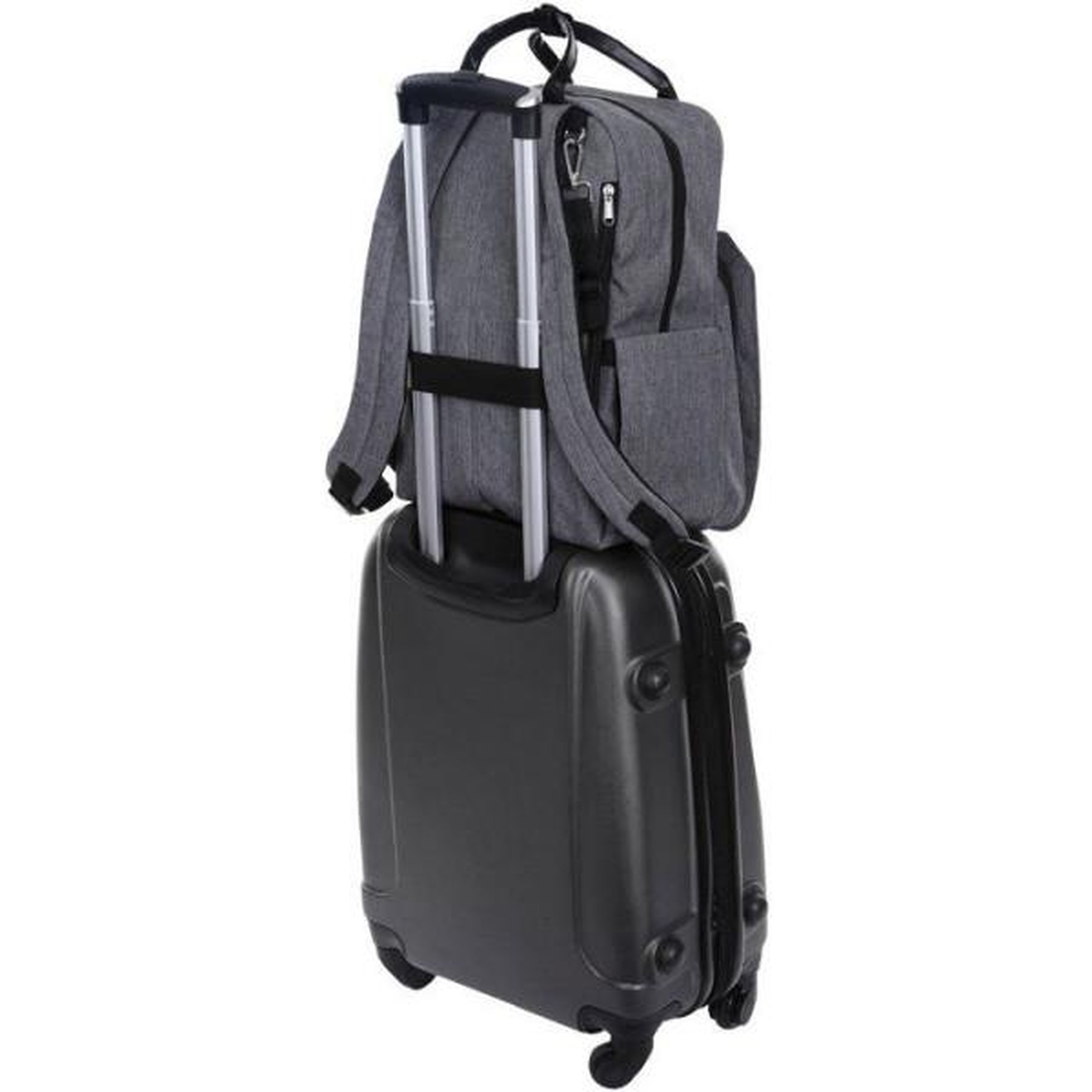 Voir la diapositive 4 : MARKET24 Sac a dos a langer avec matelas a langer - DREAMBABY - Clips pour poussette - Pochette d'essuyage en filet - Sangles réglables