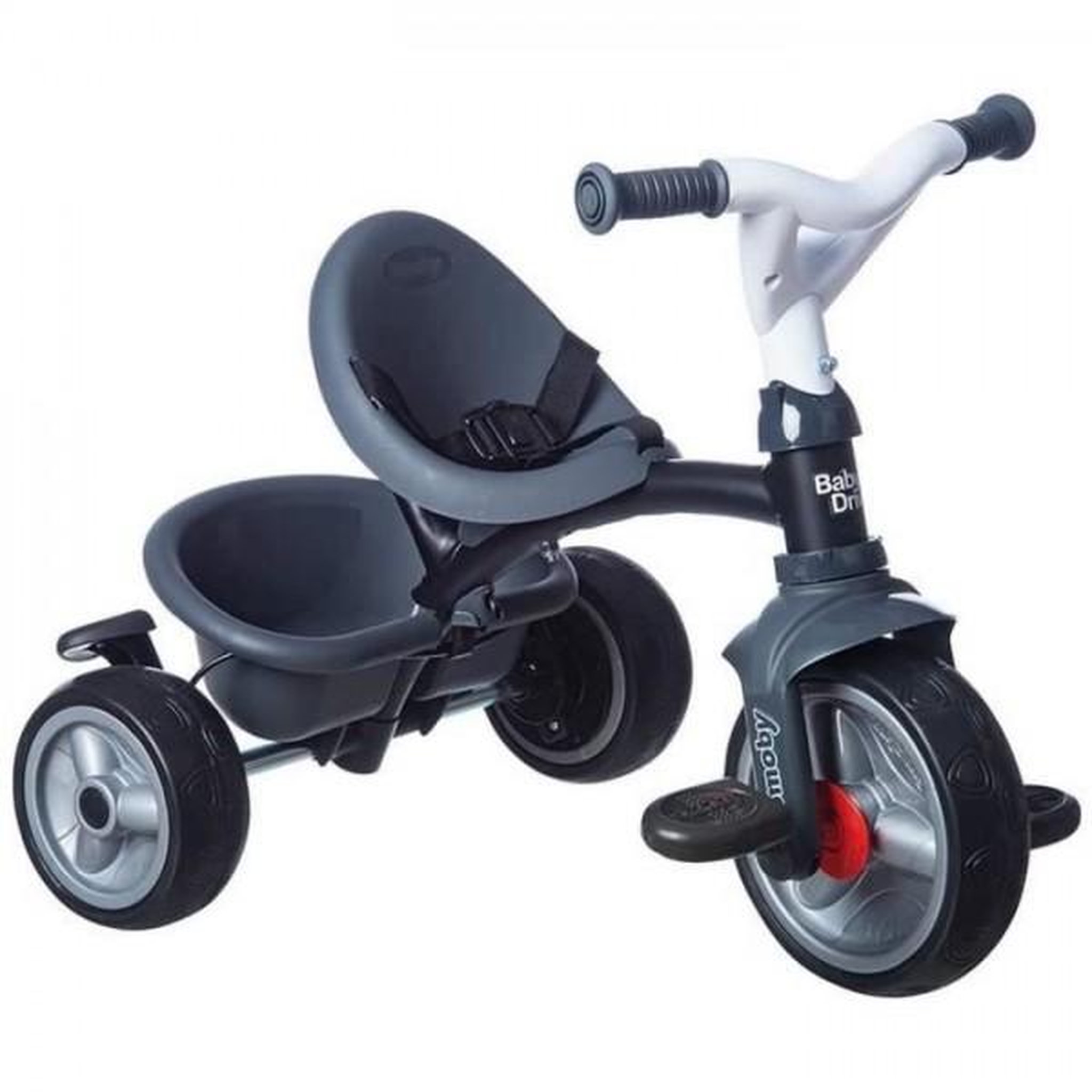 Voir la diapositive 2 : SMOBY SMOBY Tricycle enfant évolutif Baby Driver Plus - Structure métal - Gris