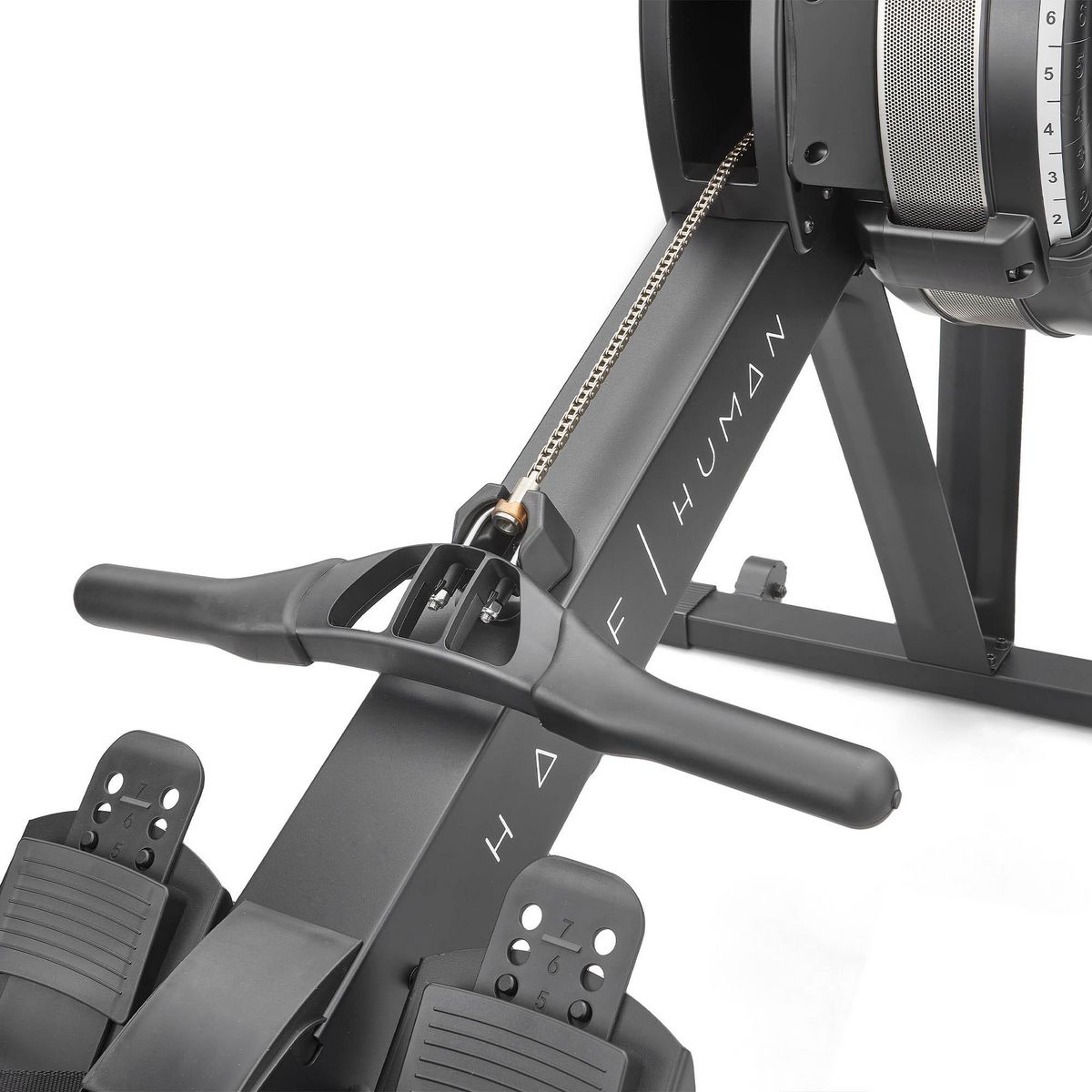 HALF HUMAN Rameur de fitness à Air - Half Human - Écran LCD 8 programmes - Maison/Appartement - Connexion Bluetooth / App