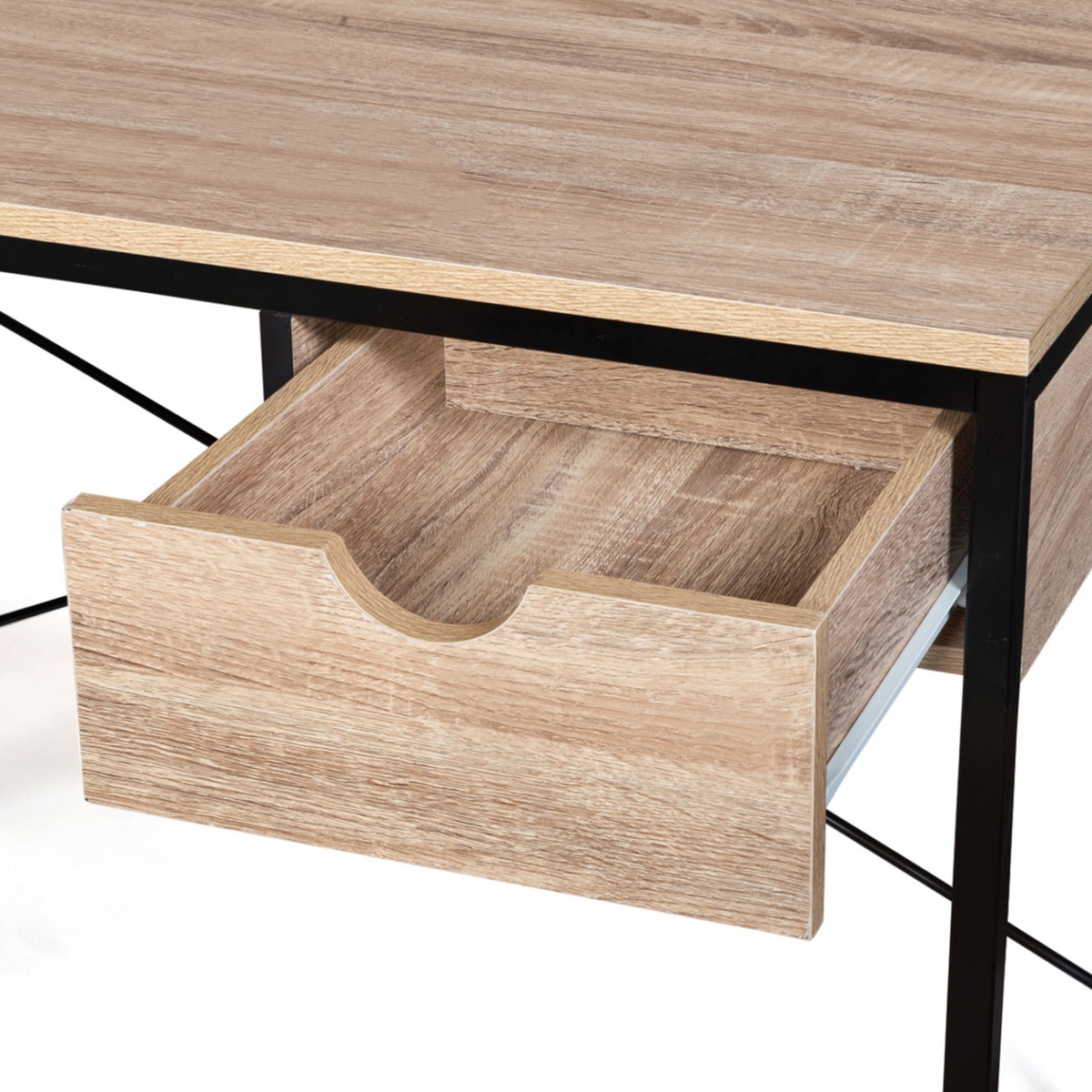 ID MARKET Bureau 1 tiroir latéral DETROIT design industriel