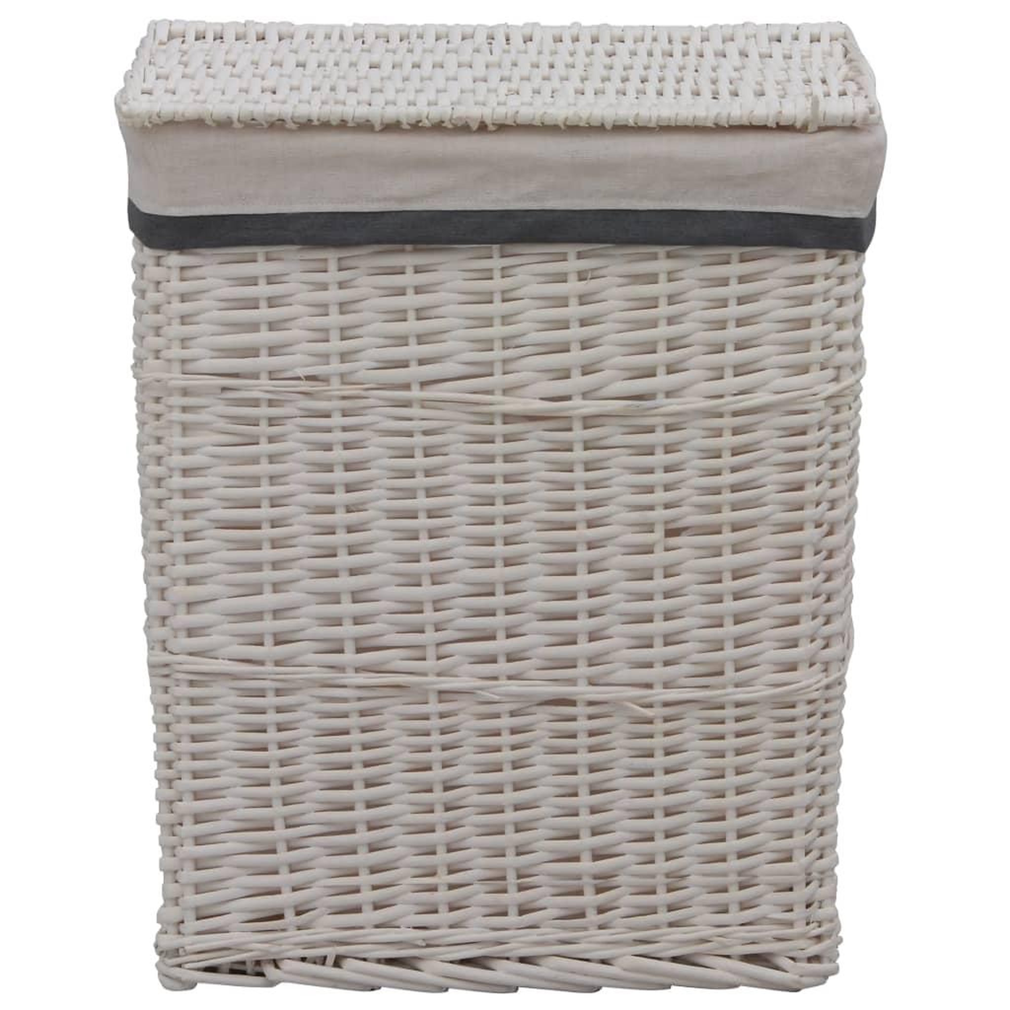 Voir la diapositive 2 : VIDAXL Panier a linge Blanc Saule