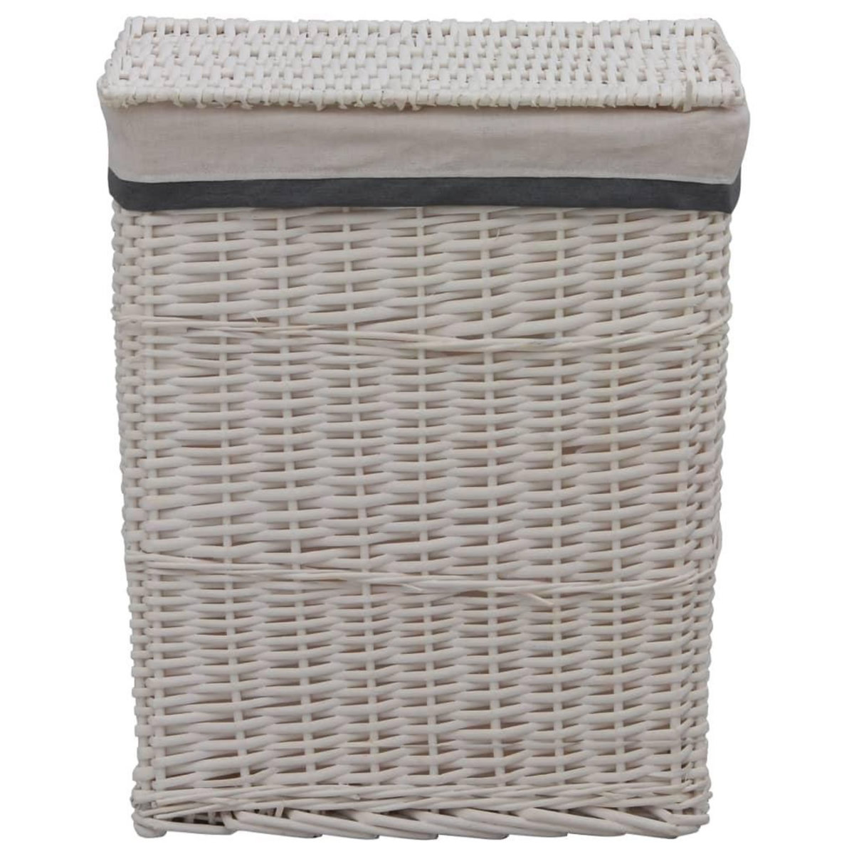 VIDAXL Panier a linge Blanc Saule