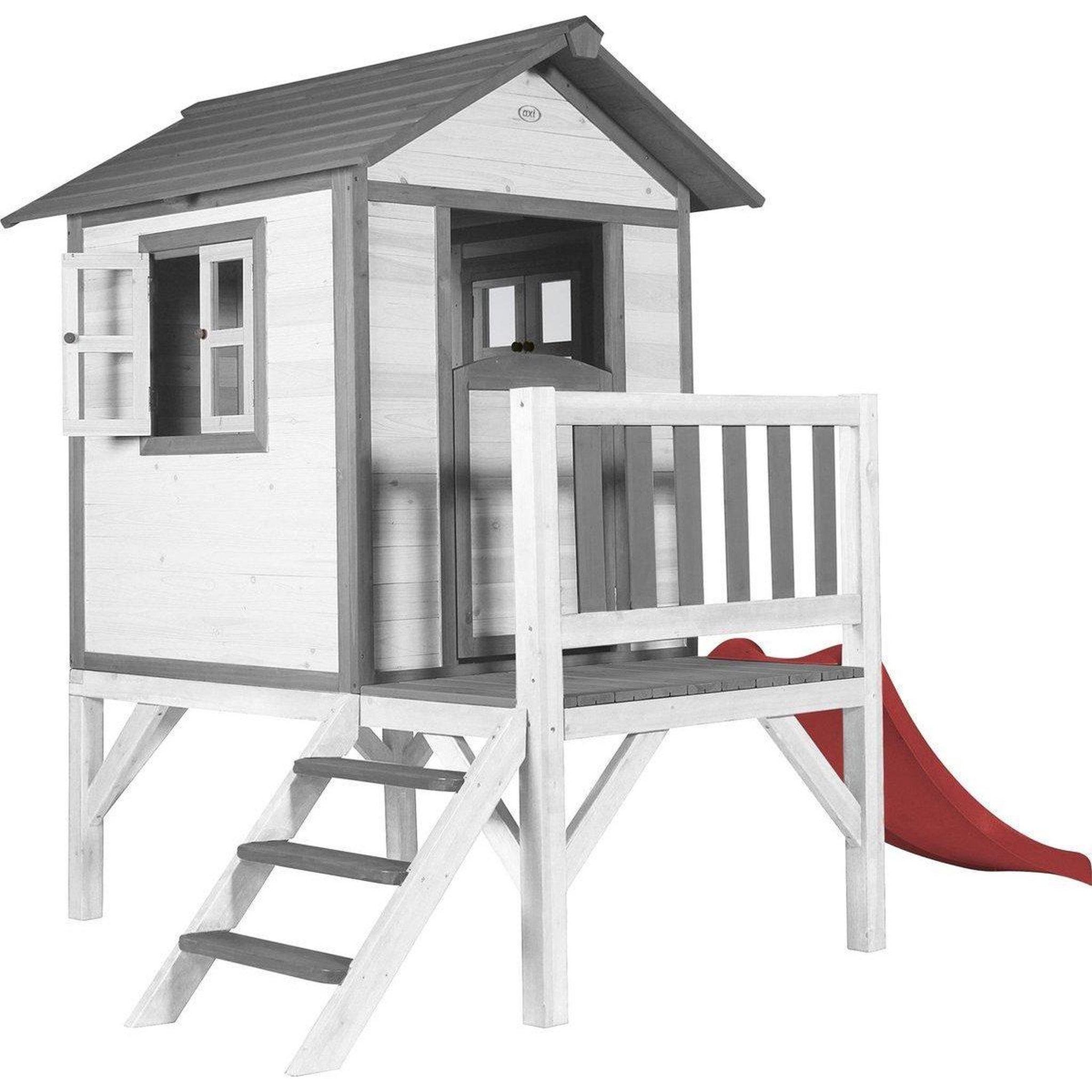 Voir la diapositive 2 : Axi House Maisonnette classic - toboggan rouge