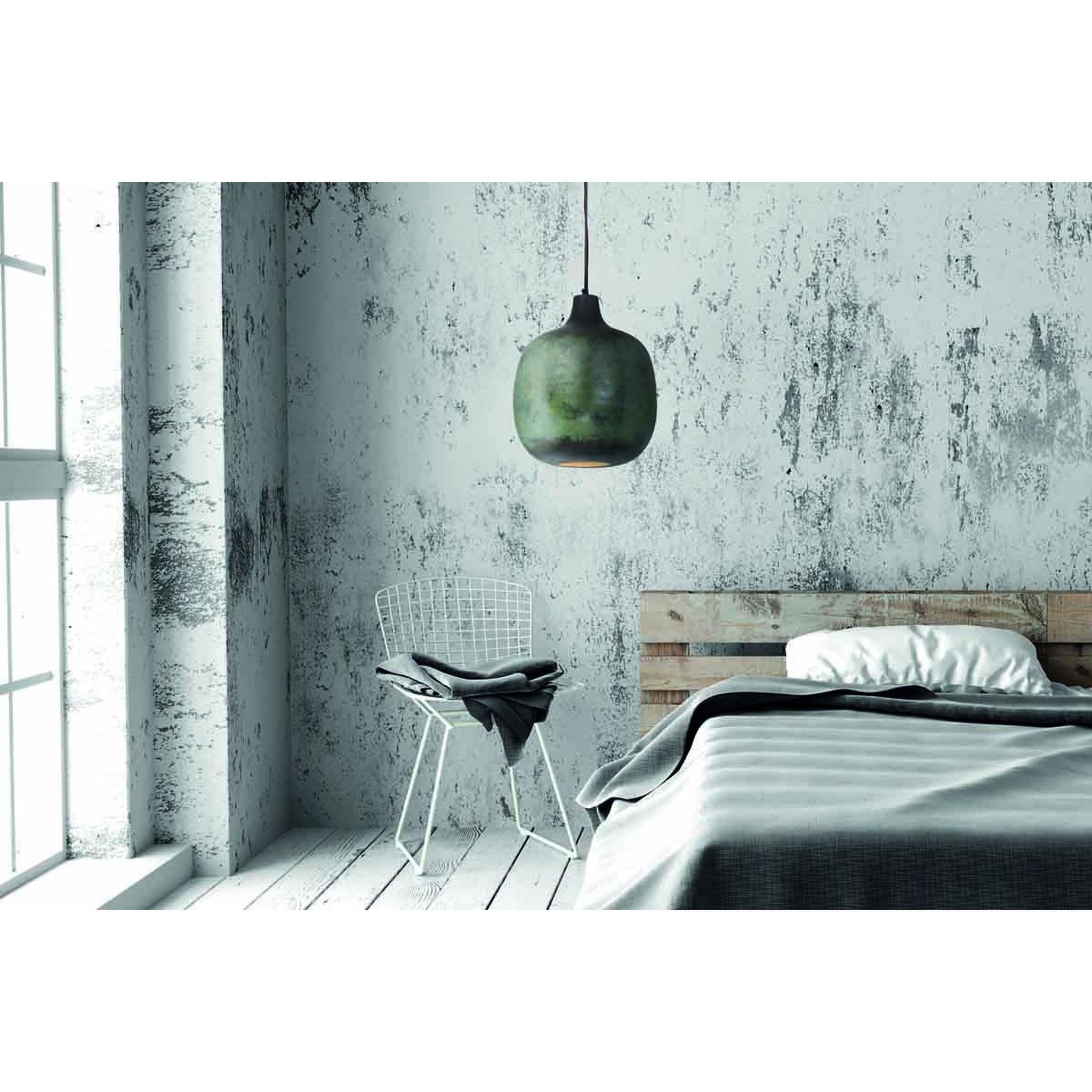 Voir la diapositive 5 : Paris Prix Lampe suspension design  mican  38cm bronze foncé