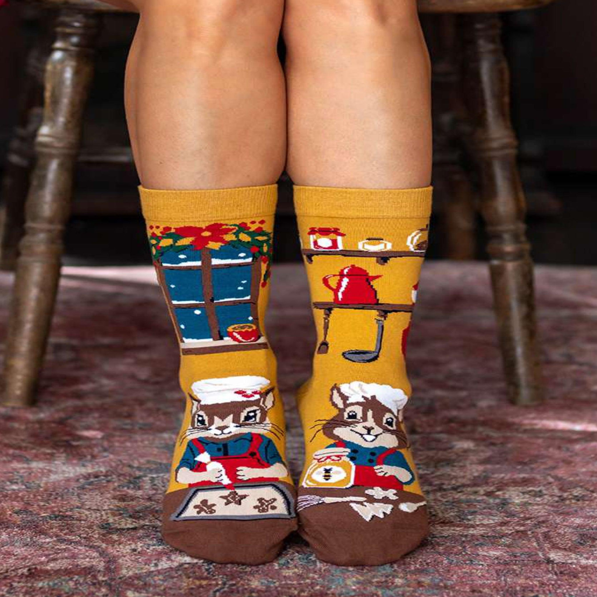 Voir la diapositive 3 : PIRIN HILL Chaussettes arty les écureuils