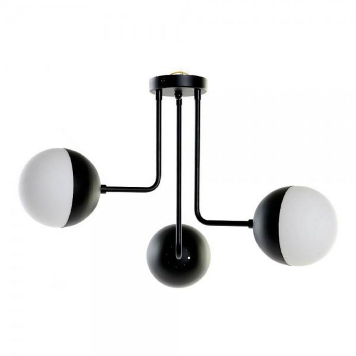 MARKET24 Suspension DKD Home Decor Blanc Noir Métal Verre 220 V 50 W (61 x 58 x 46 cm)
