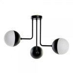 MARKET24 Suspension DKD Home Decor Blanc Noir Métal Verre 220 V 50 W (61 x 58 x 46 cm)