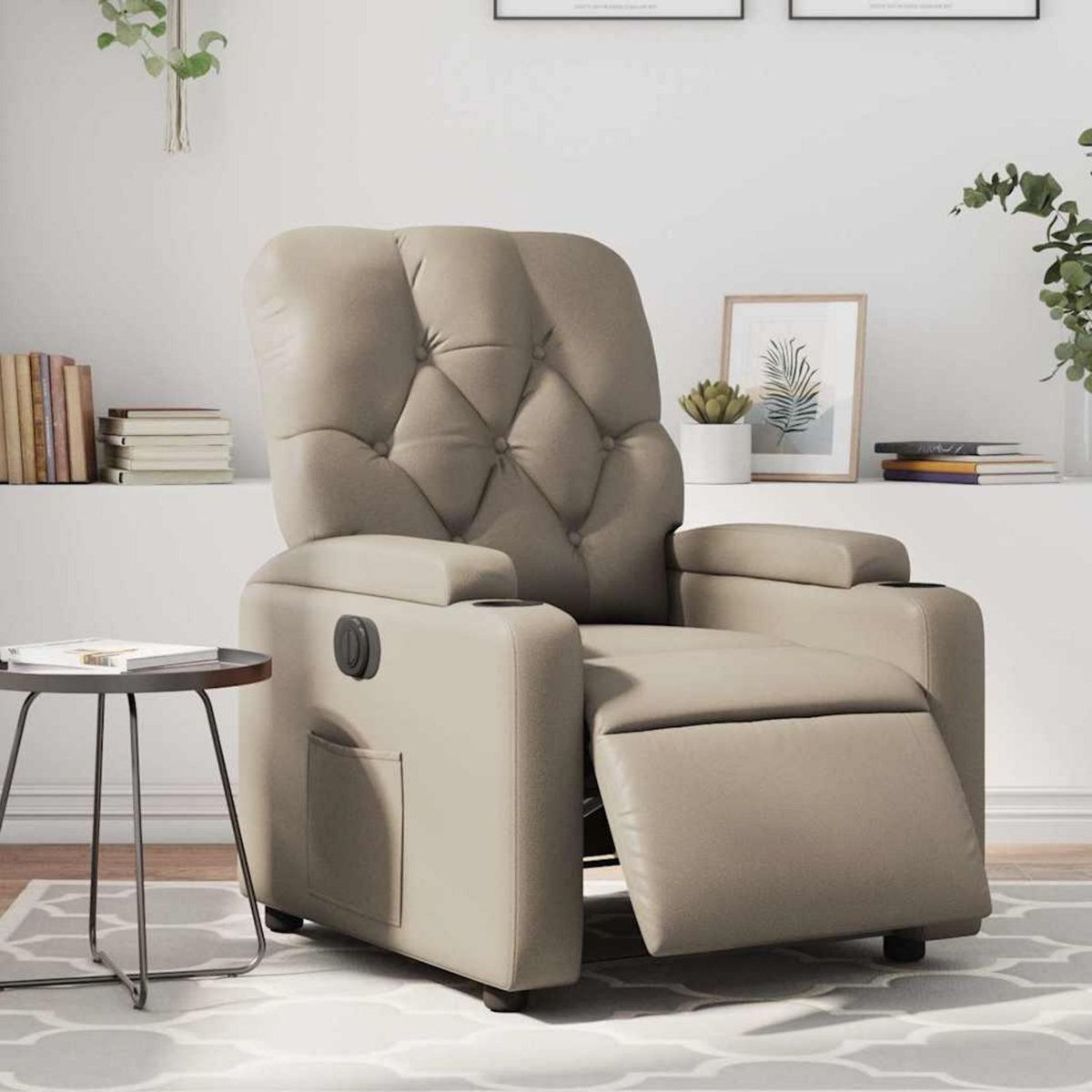 VIDAXL Fauteuil inclinable electrique Cappuccino Similicuir