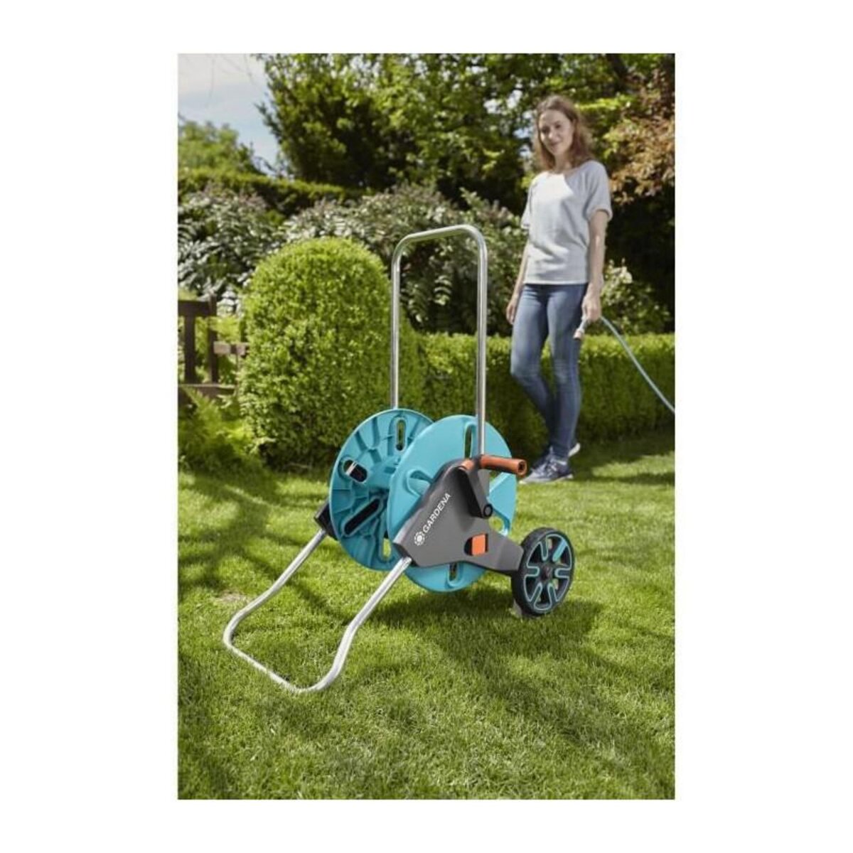 Gardena Dévidoir d'arrosage sur roues Aquaroll M - non équipé