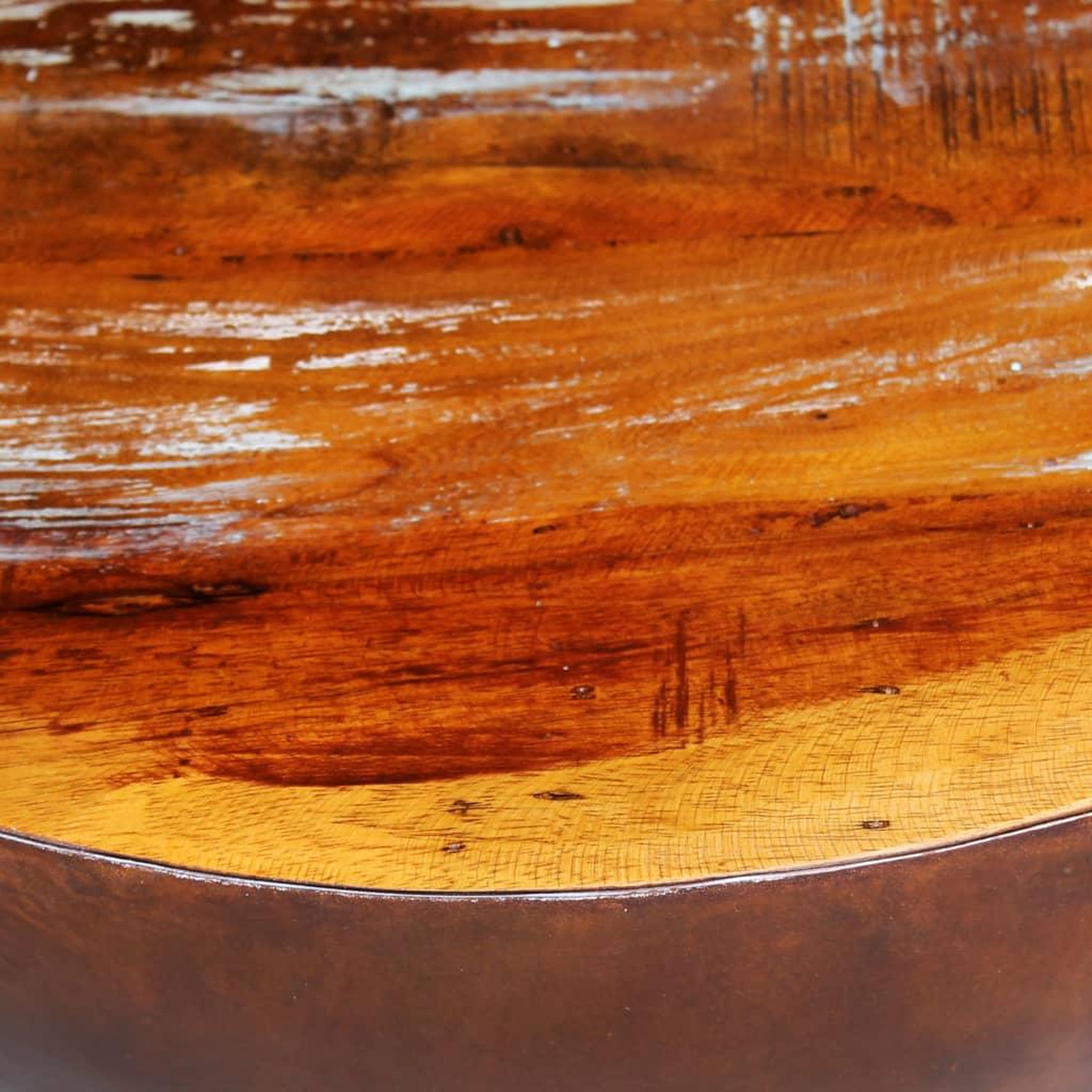 Voir la diapositive 5 : VIDAXL Table basse Forme de bol avec base en acier Bois recycle