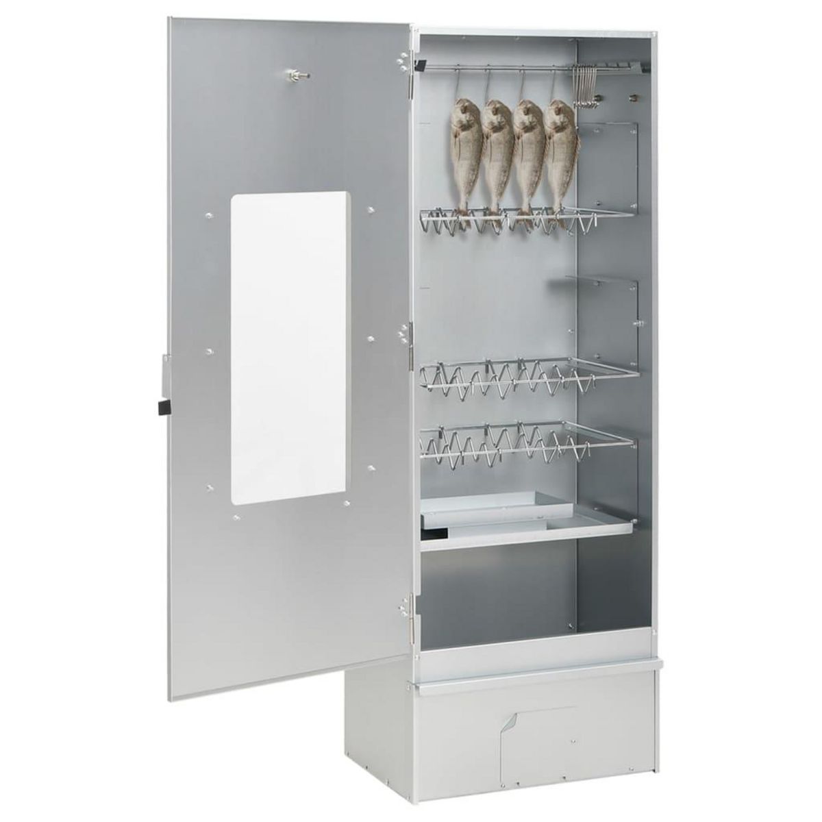 VIDAXL Fumoir a four a BBQ generateur de fumee froide acier galvanise