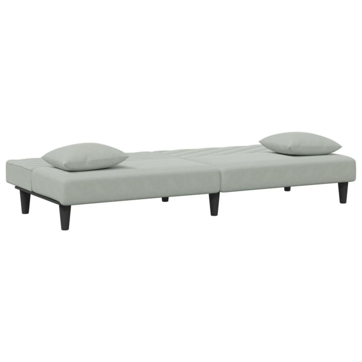 VIDAXL Ensemble de canapes 2 pcs avec coussins gris clair velours