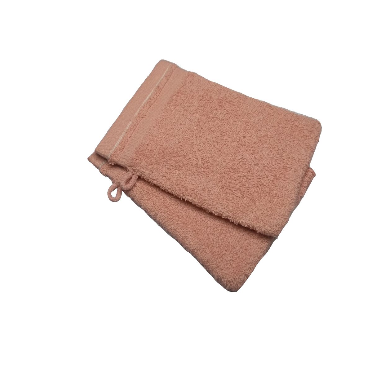 ACTUEL Lot de 2 gants de toilette unis en coton 450 g/m²