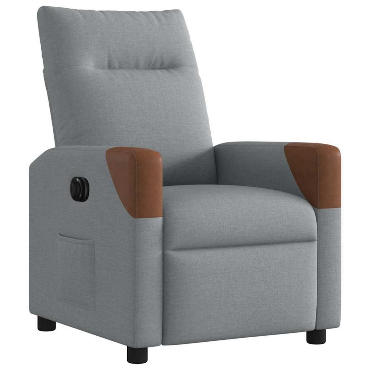VIDAXL Fauteuil inclinable electrique Gris clair Tissu