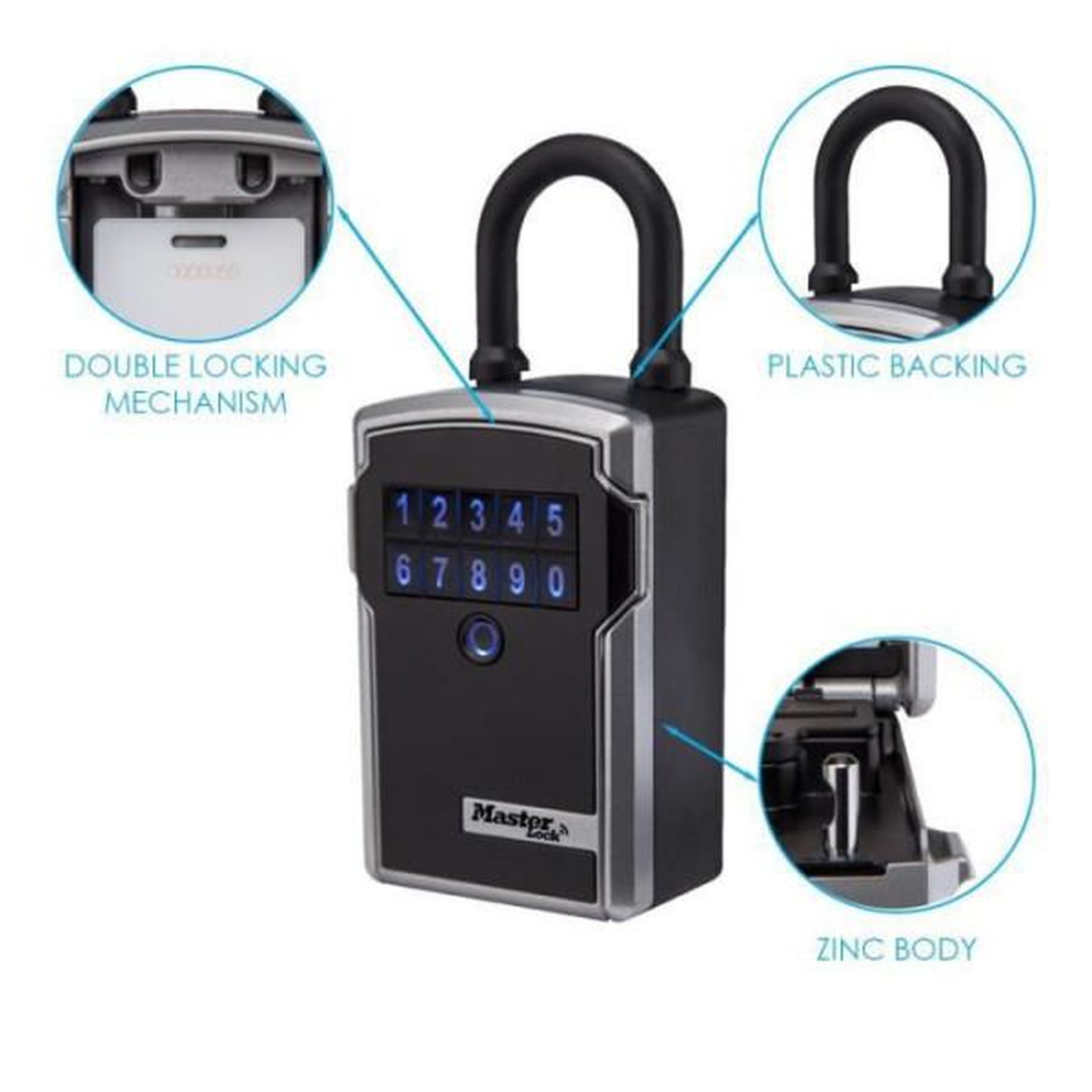 Voir la diapositive 5 : Master lock Master lock boîte a clé connectée - bluetooth ou combinaison - a anse